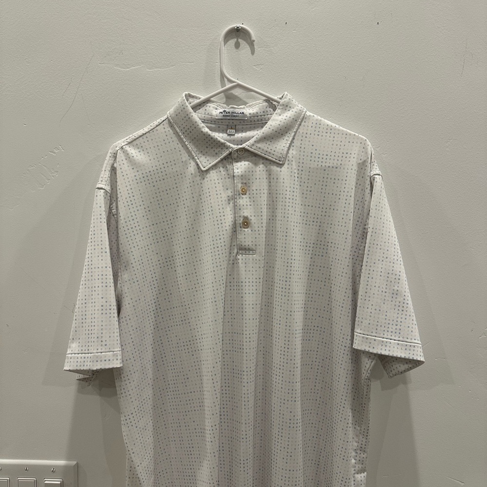 Peter Millar word search Men's Polo Shirt